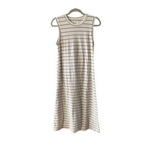 The Great Oversized T Shirt Dress Stripe Maxi Tank 100% Cotton Size XS